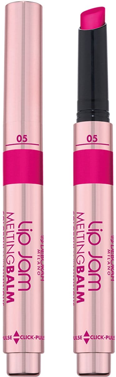Deborah Milano Lip Jam Melting Balm – Kleur 05 Dragon Fruit - Voedende & Hydraterende Lippenbalsem Met Kleurrijke Glans – Tot 12 Uur Hydratatie – Smeltende Romige Textuur Met Ceramide & Olijfolie – Comfortabele Finish – Intens Verzorgend