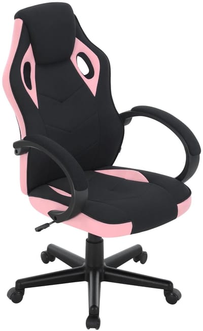 Gamingstoel – Ergonomische - Racing - Bureau - Verstelbare Bureaustoel - met Armleuningen - Kantelfunctie – 360° Draaiend – Hoge Rugleuning – 150 kg Draagvermogen - Zwart en Roze