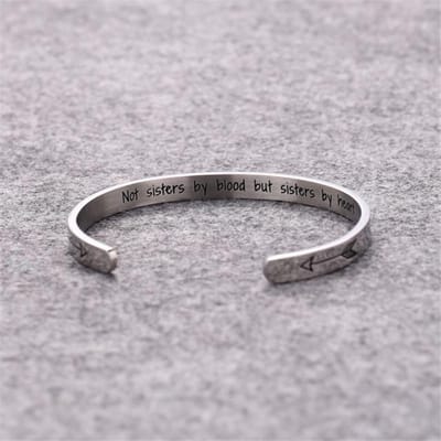 Vriendschap Roestvrij Staal Zussen Armbanden Beste Vriendinnen Manchet Armband Armband Vrouwen Mode Sieraden zilver