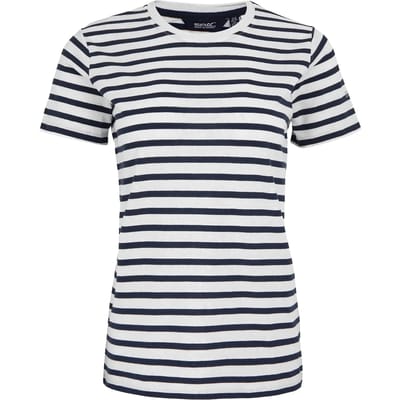 Dames Bayletta T-shirt met korte mouwen en strepen