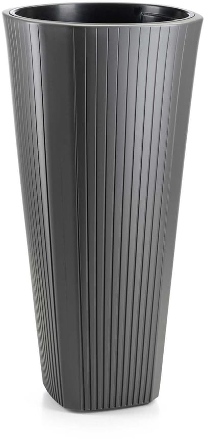 HowHomely Mora Serie - Hoge Bloempot - Antraciet - 39xh81 cm