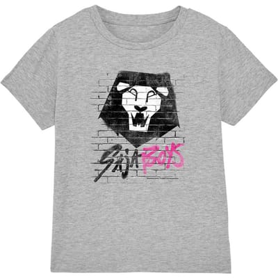 K-Pop Demon Hunters Kinderen Saja Jongens Graffiti T-Shirt (Heather Grijs)
