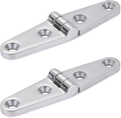 Roestvrijstalen Scharnieren voor Deuren en Kasten - Marine Kwaliteit SUS316 3,99 inch x 1,02 inch - Set van 2 Stuks