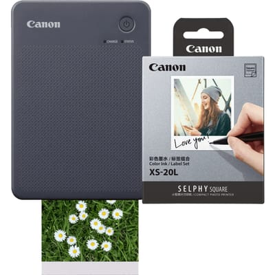 Canon SELPHY QX20 Zwart + Canon papier XS-20L (20 stuks)