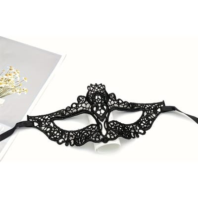 1 stuks Volwassen Vrouwen Koppel Feest Sexy Mysterieus Zwart Kant Decoratie Oogmasker zwart