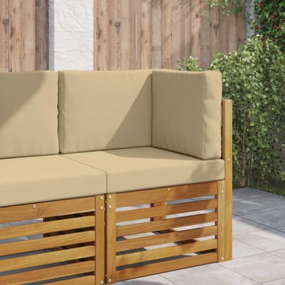 vidaXL - Buitenbankkussen - Polyester - Beige - 60 - x - 60 - cm