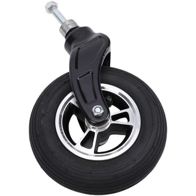 Zwenkwiel 7 Inch Aluminiumlegering Naaf Sterk Draagvermogen Antislip Opblaasbaar Rubberen Zwenkwiel voor Karren Trolleys