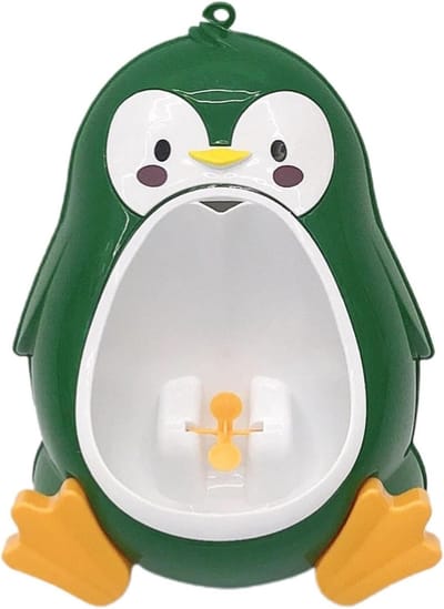 Jongens Urinoir - Plasstandaard Peuter - Zindelijkheidstraining - Leuk Pinguïn Design - 36x27x15cm - Groen