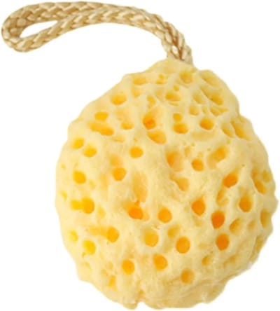 Zachte badbommen - Exfoliërende reinigingsbommen - Milde scrub voor lichaam en gezicht (geel, sneldrogend)