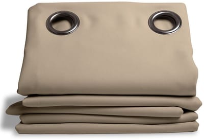 MOONDREAM LumenControl™ Verduisteringsgordijn | Licht+zonwering | EU-fabricaat | Oogjes | Beige MC15 | 140B x 260L cm