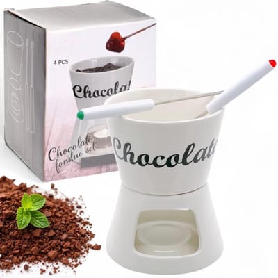 Jhubersproducts - Chocolade Fondue Set - Keramisch Choco-Fondue