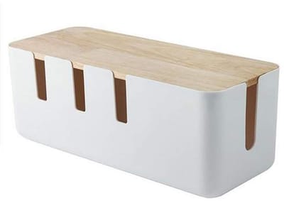 Store_8 - Kabelbeheerdoos - Houten opbergdoos - Veilig voor kinderen en huisdieren - Rechthoekige stekkerdoos - Hygiënisch en praktisch - Geschikt ...