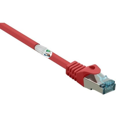 Renkforce RF-5043950 RJ45 Netwerkkabel, patchkabel CAT 6A S/FTP 15.00 m Rood Vlambestendig 1 stuk(s)