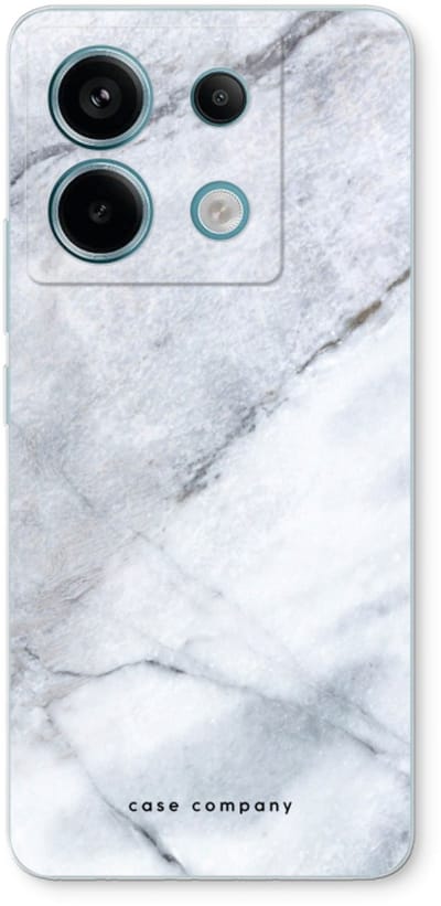 Case Company® - Hoesje geschikt voor Xiaomi Poco X6 hoesje - Witte marmer - Soft Cover Telefoonhoesje - Bescherming aan alle Kanten en Schermrand