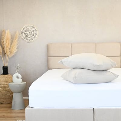 HappyBed Kussenslopen Taupe 40x80 cm - Kussensloop set 2 stuks - 100% Microvezel - Ultieme slaapcomfort