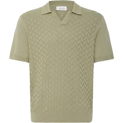 regular fit poloshirt met structuurpatroon model 'DYRVIK'