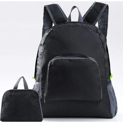Sac à dos pliable Camping Randonnée Ultraléger Pliant Voyage Sac à dos de jour Plein air Alpinisme Sports Sac à dos de jour pour Hommes Femmes noir