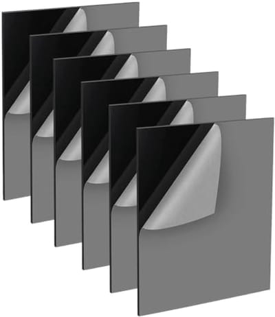 PromoHome 6 Zwarte Acrylplaten - 21x29,7 cm - Onbreekbaar & Multifunctioneel