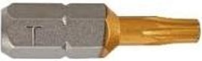 Bit Torx T27, 25mm S2 TIN, 2 op een blister