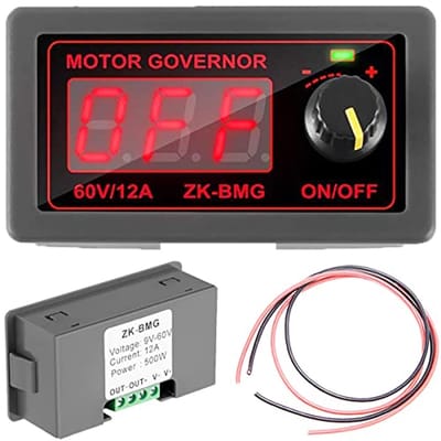Verstelbare PWM Motorsnelheidsregelaar voor DC Motoren tot 500 W - Geschikt voor 12V, 24V, en 60V