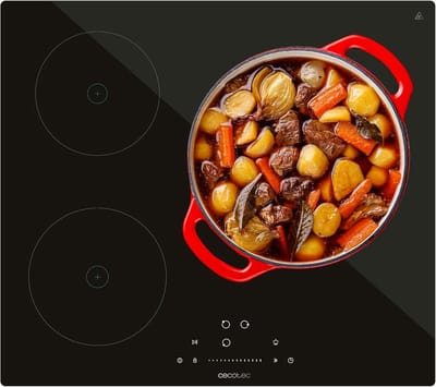 Inductie Kookplaat - Elektrisch Fornuis - Snel Koken - 9 Vermogenstanden - 3 Zones - Zwart