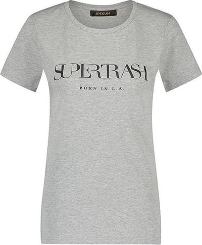 Supertrash - T-Shirt - T Shirt Dames - Grijs - Maat S