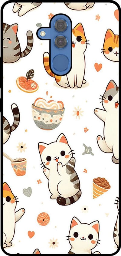 Smartphonica Telefoonhoesje Geschikt voor Huawei Mate 20 Lite met katten opdruk - TPU backcover case cat design geschikt voor Huawei Mate 20 Lite