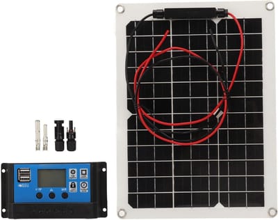 Zonnepaneel Kit - Monokristallijn Paneel - Off-grid Energie - 50A Laadregelaar - Hoog Rendement - Zwart