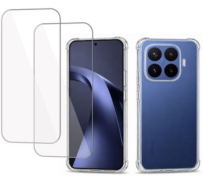 ChiGuard Hoesje & 2x Screenprotector geschikt voor Xiaomi 17T Hoesje Screenprotector - Gehard Glas Cover + Shock Proof Case – Transparant