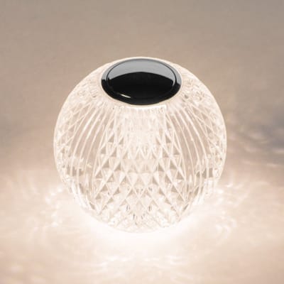 Lumidora Tafellamp 75113 - CINTRA - Ingebouwd LED - 1.5 Watt - 95 Lumen - 2700 Kelvin - Chroom - Transparant - kleurloos - Kunststof - Met dimmer - ⌀ 9 cm