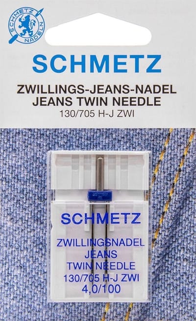 Tweeling Naaimachine Naalden - Jeans Denim - Dik Stoffen Naaien - Robuust Geavanceerd Ontwerp - Maat 100 - Zilver