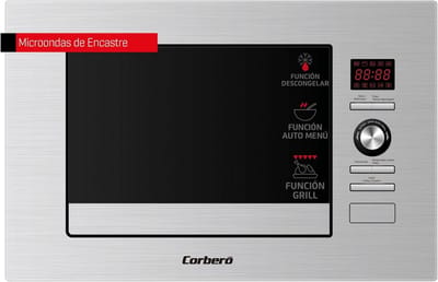 Inbouw Magnetron - Keuken Apparaat - Snel Eten - Ruim 20 Liter - 800 Watt - Roestvrij Staal
