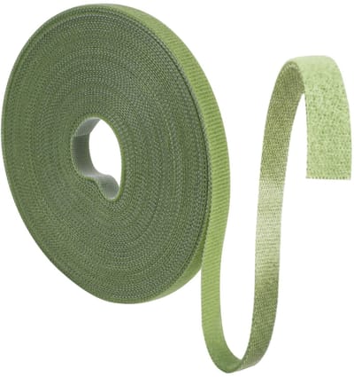 Dailygoods - 10 m plantenbinders, klittenband, 10 mm, plantenband, klittenbandsluiting, zelfklevend, plantenbanden, weerbestendig, kabelbinders, hersluitbaar, klimhulp voor planten (grasgroen)