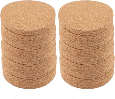Ronde Houten Onderzetters voor Dranken, 100 Stuks, Ideaal voor Koffie, Thee en Warme Dranken, 9 cm
