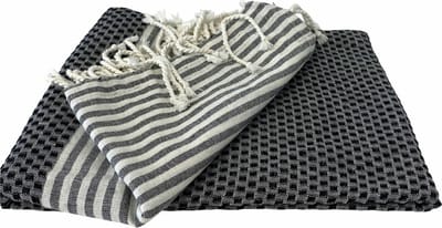 Hamamdoek - fouta – pestemal - 90x170 cm - 100% katoen - zwart