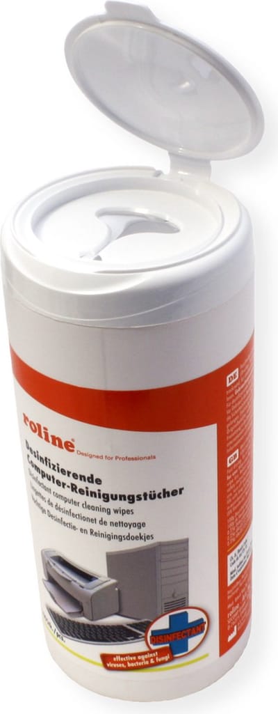 ROLINE Desinfecterende Computer reinigingsdoekjes, 100 pcs.