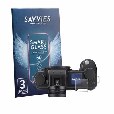 3 Stuks Savvies Screenprotector - geschikt voor Leica SL3-P (Schouderdisplay) - beschermfolie glas transparant