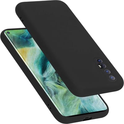 Cadorabo Hoesje geschikt voor Oppo FIND X2 NEO in LIQUID ZWART - Beschermhoes gemaakt van flexibel TPU silicone Case Cover