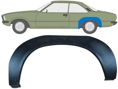 Reparatiepaneel achterspatbord voor Opel Rekord D 1972-1977 / Links