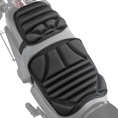 Motor Zitkussen - Passagierskussen Fiets - Comfortabel Rijden - Antislip Bevestiging - 2-delig - Zwart