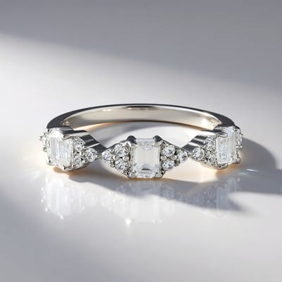 Cavill - Zilveren ring - 925 Sterling Zilver - Zirkonia 1,161 ct Cambodja - Achthoekige en Ronde Zirkonia - Stevige prong zetting - Elegante sieraden