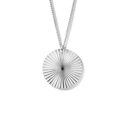 Collier Rondje Gediamanteerd 40 + 4 Cm Zilver Gerhodineerd