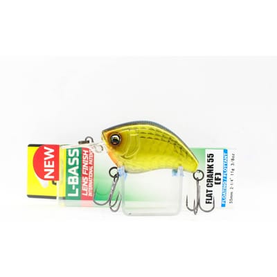 Yo Zuri Duel L Bass Flat Crank 55F Drijvend kunstaas F1220-MGGB (7766) yellow