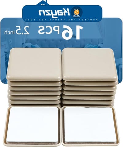 Meubelglijders - Glijders Vloerbeschermers - Meubels Verplaatsen - Zelfklevend - 2.5 inch vierkant - Beige