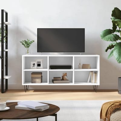 Tv-meubel - Tv-kast Dressoir - Opbergen Multimedia - Bewerkt Hout Stabiliteit - 1035x30x50 cm - Wit