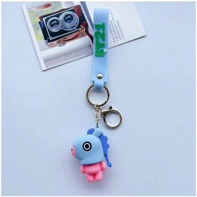 BT21 KPOP Eerste Generatie BTS PVC Hanger Anime Cartoon Rugzak Sleutelhanger Fan Collectie Cadeau Verjaardagscadeau Cadeau voor Koppels Premium Kwaliteit 10cm gray