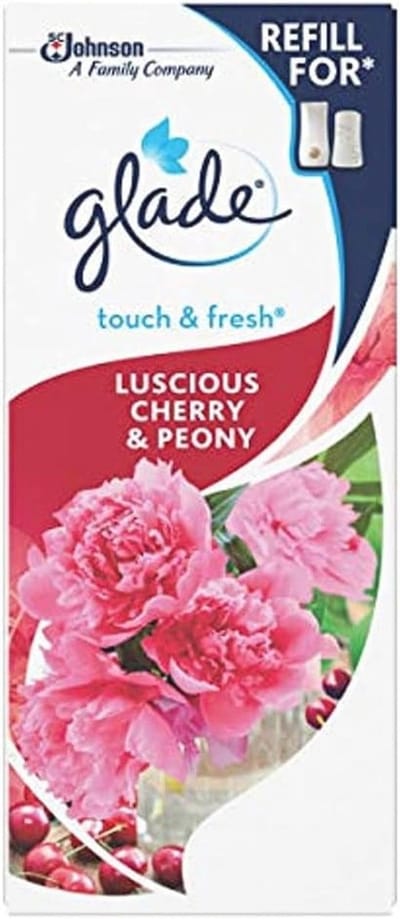 Luchtverfrisser Navulling Touch Geurverwijderaar voor Badkamer & Huis - Cherry & Peony - Pack van 12