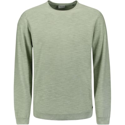 Sweater met ronde hals, geverfd en stone washed afwerking
