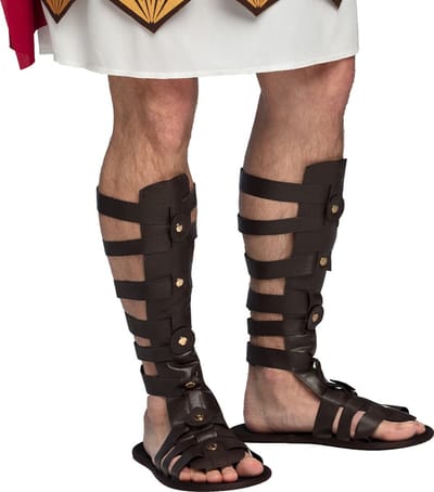 Boland - Paar sandalen Romein Julius One size - Volwassenen - Unisex - Griekse en Romeinse Oudheid - Gladiator - Carnaval - Themafeest - Cosplay