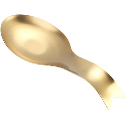 Gouden Lepelhouder Keukengerei Glad Gereedschap Vissenstaart Antislip Roestvrij Staal goud